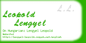 leopold lengyel business card